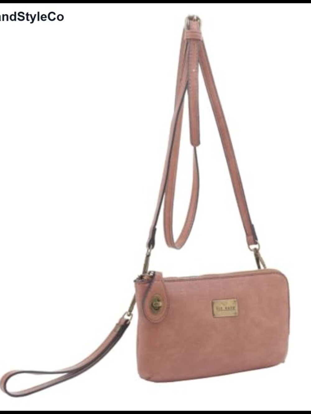 Vegan Leather Wristlet Wallet Convertible Clutch Shoulder Bag Women